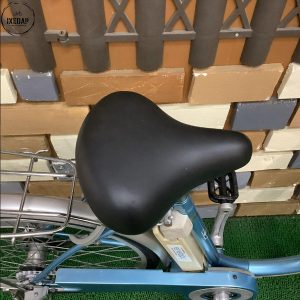 xe đạp trợ lực sanyo eneloop bike 24 inch màu xanh dương: yên xe